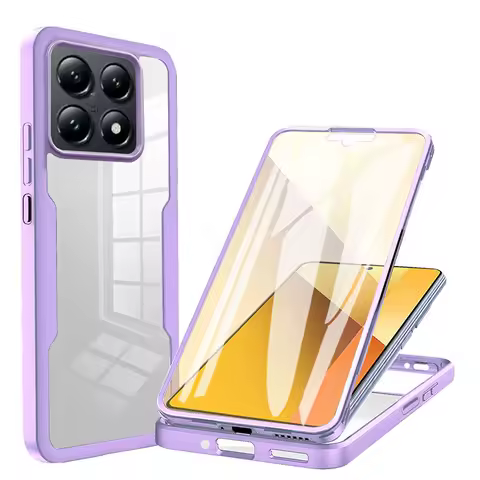 360 Full Body Screen Protector Transparent Case For POCO F7 F6 F5 F3 Poco M2 M3 M4 Pro M6 M7 Pro Double Sided Shockproof Cover
