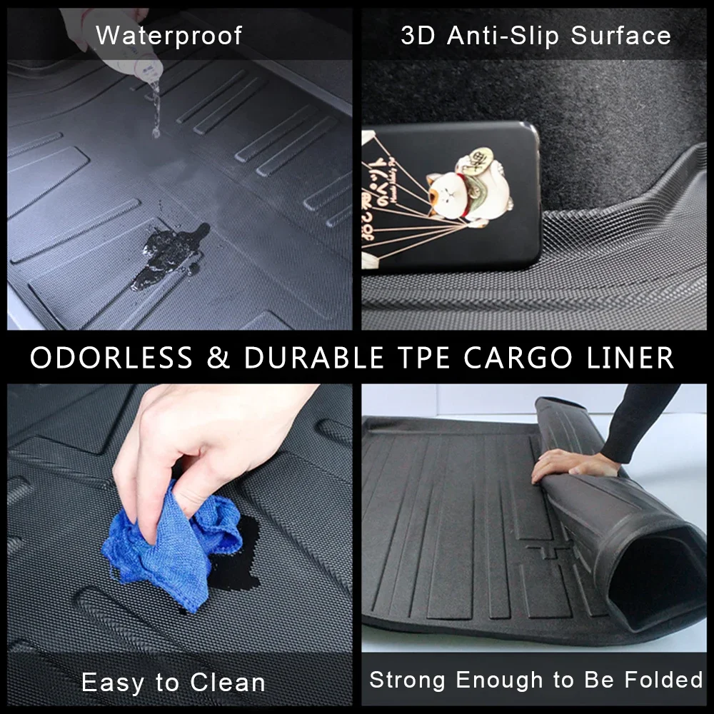 For Porsche Cayenne 9Y0 Coupe 9Y3 92A 2011-2023 Car Cargo Liner All-Weather TPE Non-slip Trunk Mats Boot Tray Carpet Accessories