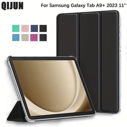 For Samsung Galaxy Tab A9 Plus 11 inch Flip Tri-fold Stand Cover For Tab А9+ 2023 SM-X210 X216B PU Leather Case Auto Sleep Wake