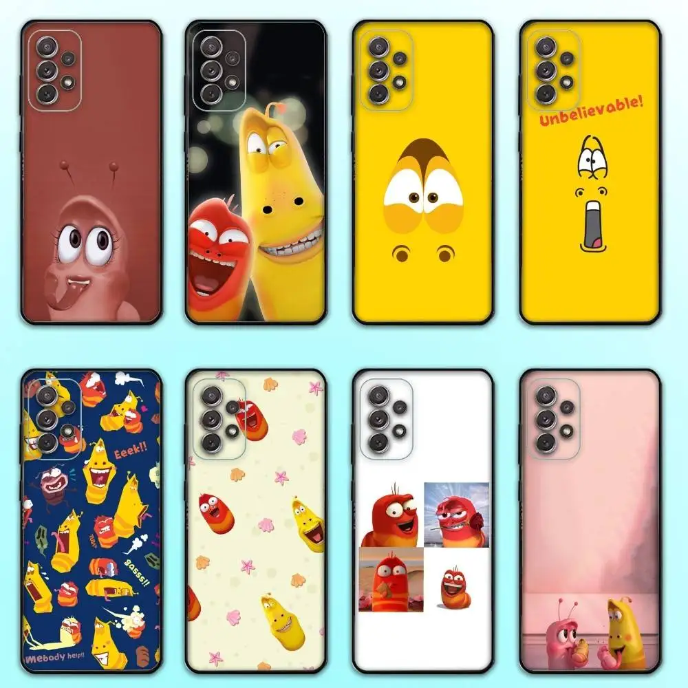 

L-Larva Funny Phone Case For Samsung S25,S24,S21,S22,S23,S30,Ultra,S20,Plus,Fe,Lite,Note,10,9,5G Black Cover