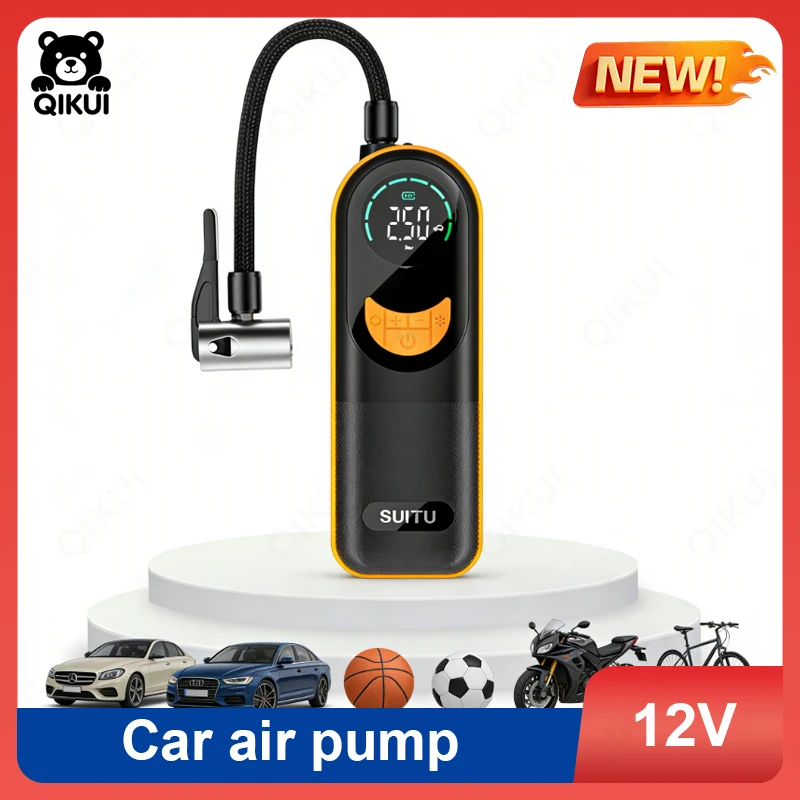 

Portable Car Air Compressor with Digital Display Wireless Charging Function for Emergency Power Supply for Cars SUVs