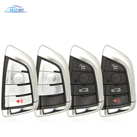 BEST KEY Car Remote Smart Key Case For BMW Knife Card BMW X5 X6 F15 X6 F16 G30 7 Series G11 X1 F48 F39, Fob 3/ 4 Buttons Black
