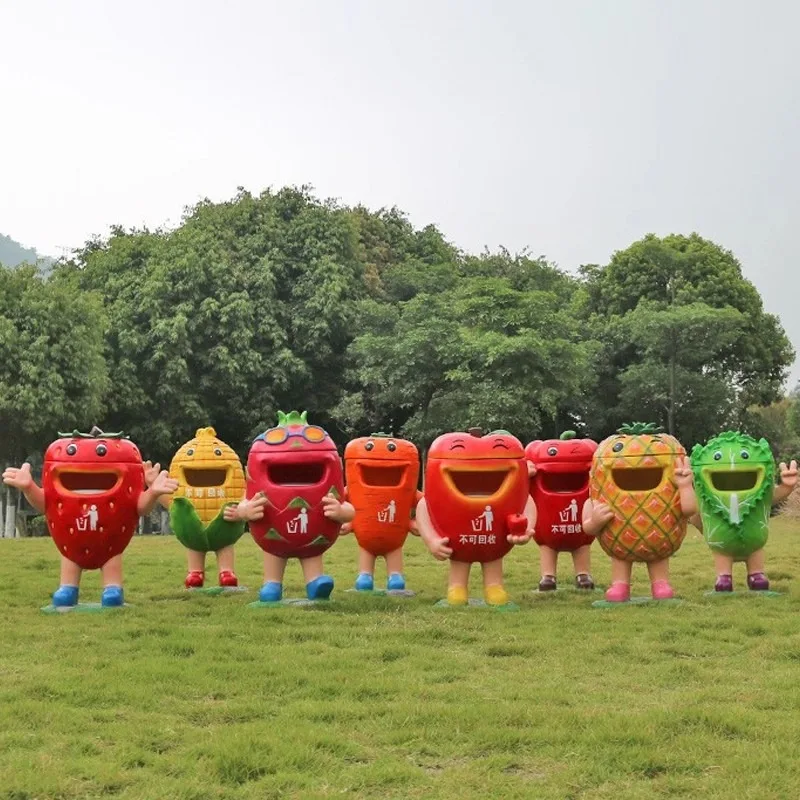 في الهواء الطلق الإبداعية سلة المهملات الراتنج الشارع مخصص الألياف الزجاجية الكرتون الكربوهيدرات دولفين سلة المهملات سلة المهملات الزخرفية #4