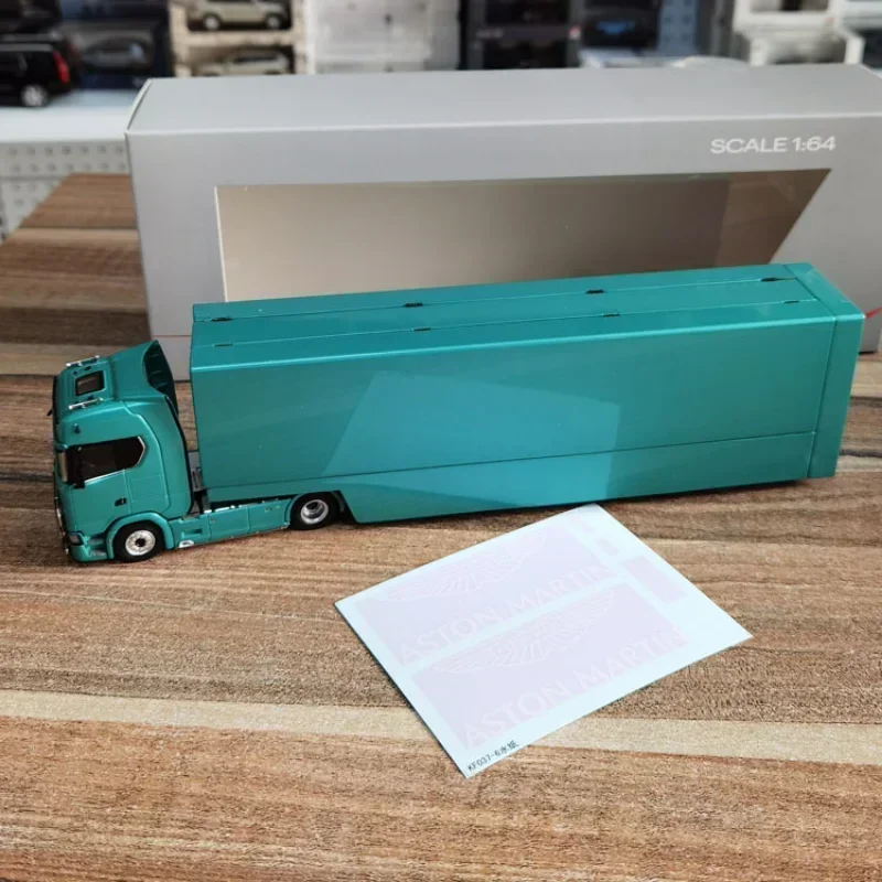 Kengfai-金属製の車のモデル,おもちゃ,トランスポート,トラック,装飾品,kengfaiギフト,1/64 scania s730 v8コレクション