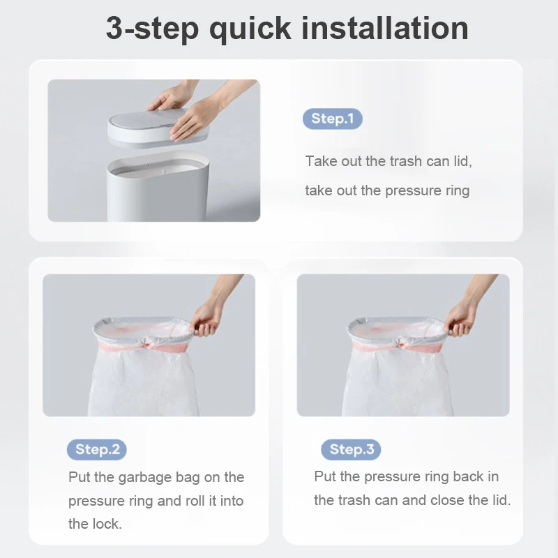 Smart Trash Can Narrow 7/9L Waterpoof Bathroom Toilet Garbage Bin Kitchen Baskets Dustbin Automatic Sensor Trash Can Wastebasket