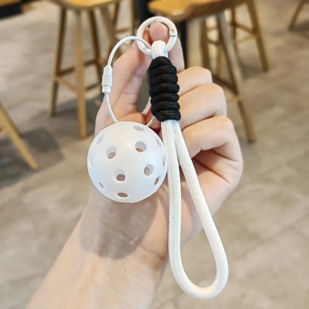 Fashion Mini Pickleball Keychain Detachable with Lanyard Pickleball Pendant Fitness Series Pendant Bag Accessories