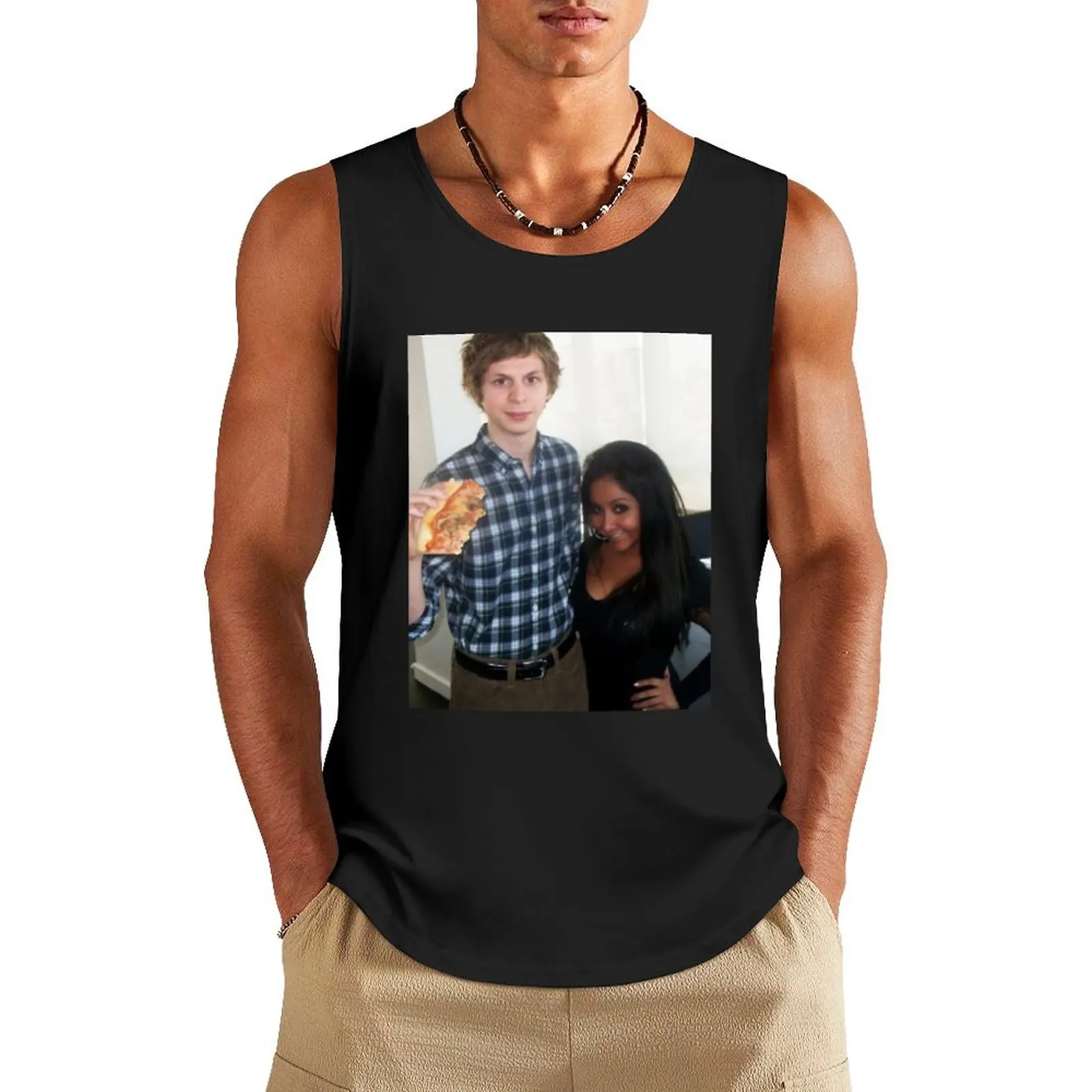 

Michael Cera and Snooki Tank Top Men's gym t-shirts Men's cotton t-shirt
