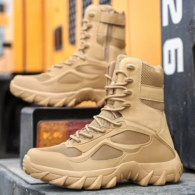 Man Platform Boots Men Tactical Boots Autumn Special Forces Military Field Lightweight Outdoor Non-Slip Shoes Zapatillas Hombre