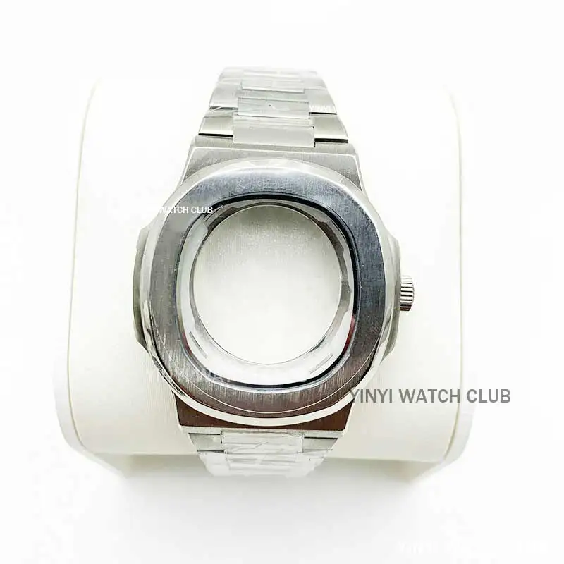 42mm silver case 316L stainless steel suitable for Miyota 8215 8200  Mingzhu dg2813 dg3804 ETA2836 Movements Nautilus Cases