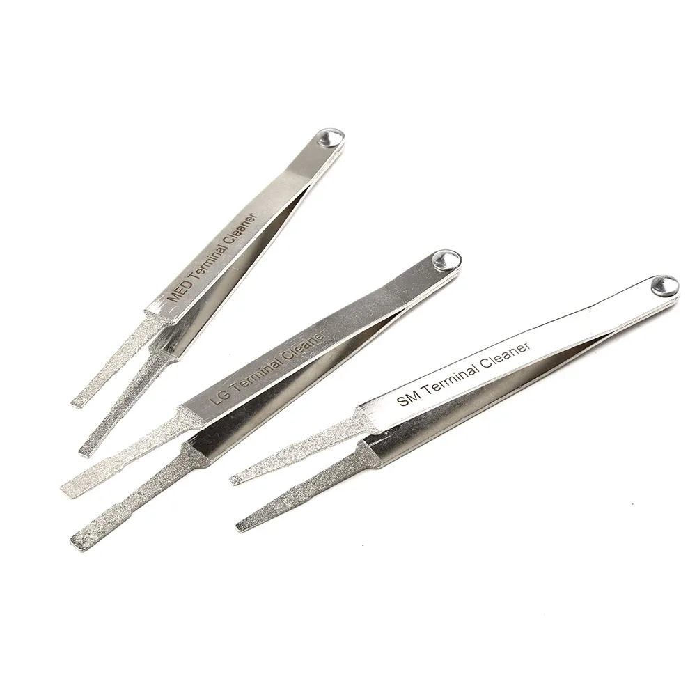 

For Spade Terminals Cleaning Tool Tweezer For Cleaning Flat Remove Corrosion，Extend Harness Life Set Spade 3pcs High Quality