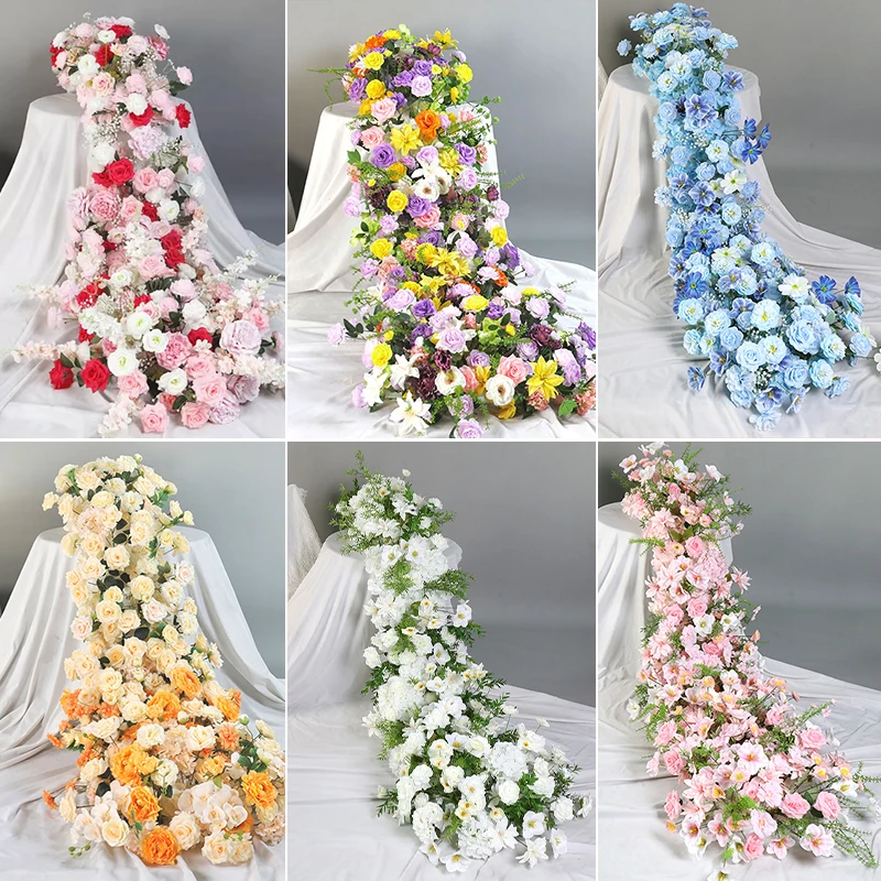 

Artificial Forest 200cm Green Plants Bell Orchids Arranged Wedding Long Tables Conference Tables Arranged Flower Arch Decoration