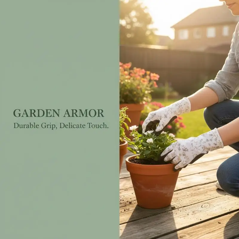 Latex Coated Gloves For Gardening Breathable Puncture Resistant For Yard Weeding Pruning Landscaping Outdoor Work