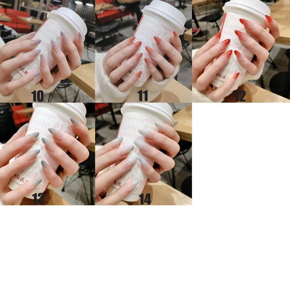24pcs/box Women Fashion Artificial Manicure Tool Nail Tips Stiletto False Nails Fake Nails Wearable