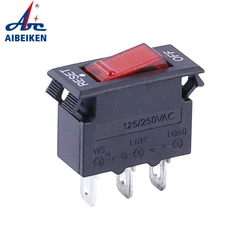 1PCS Overload Protector Thermal Overload Circuit Breaker 3A-16A Two In One With Light Protection Switch RESET OFF Rocker Switch
