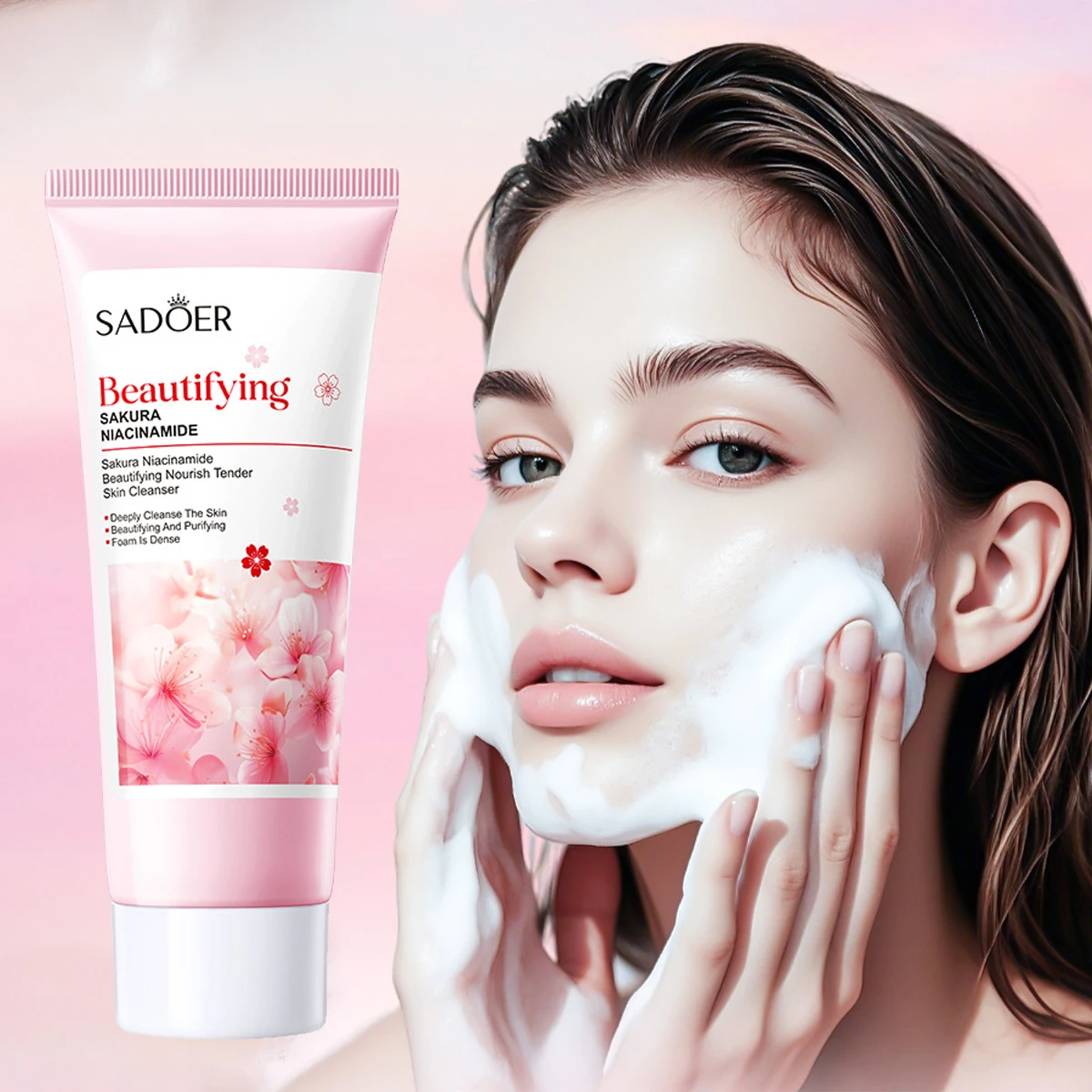 Sakura Niacinamide Beautifying Nourishing and Rejuvenating Cleansing Milk