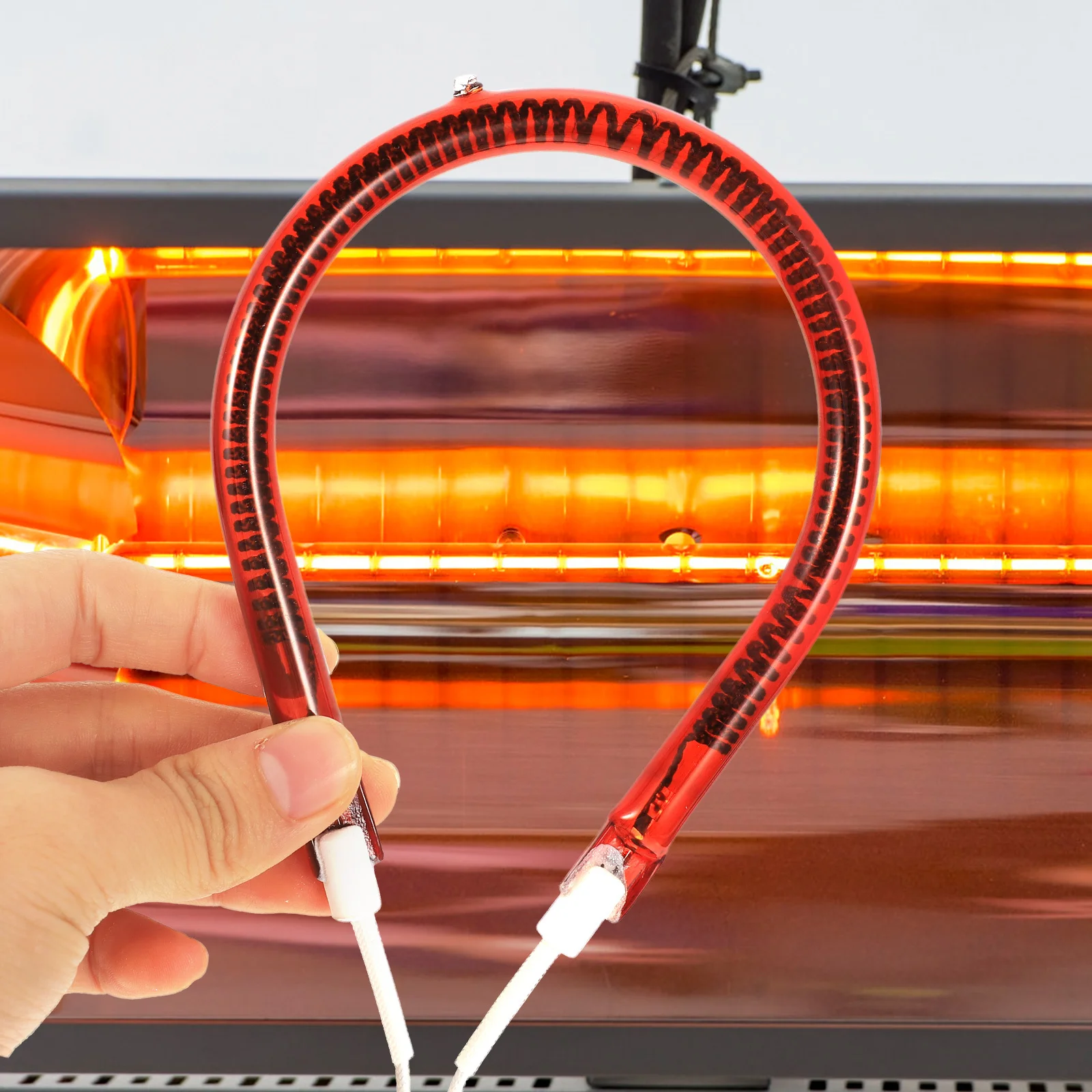 900W Electric Radiator Halogen Lamp Long Service Life Thermal Stability Warm Carbon Heating Tube Soft Light Heating Lamp