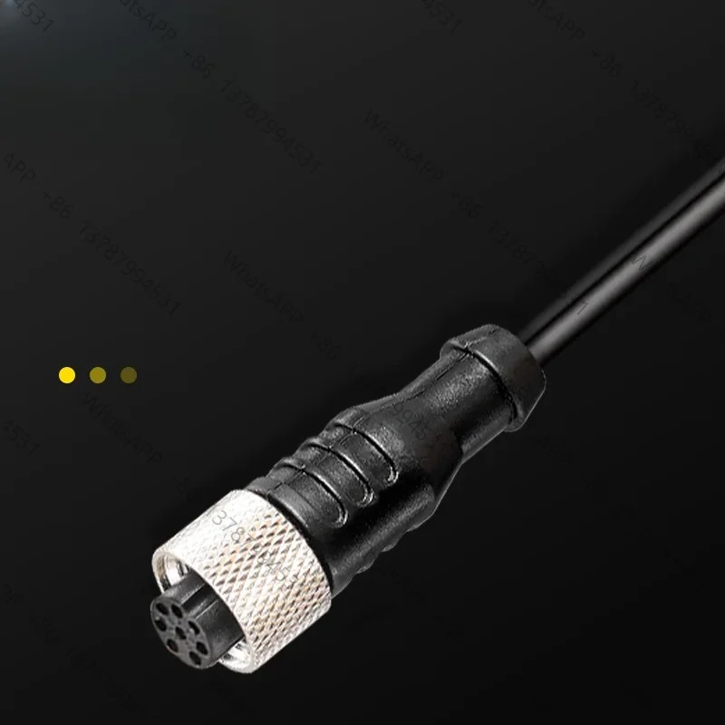 M12 waterproof male and female connector aviation plug-4-core 5-core 8-core sensor single head injection molding belt 2m wire