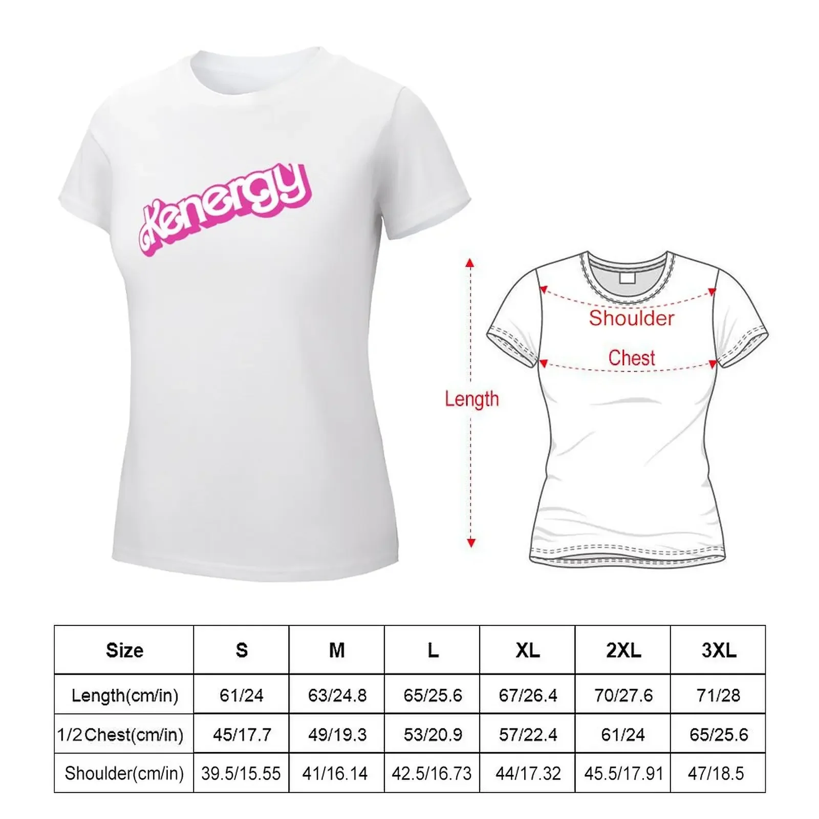 Kenergy - I’m just Ken T-shirt plus size tops korean fashion cute clothes tight shirts for Women