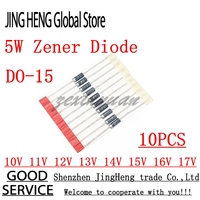 10PCS  5W Zener Diode DO-15 10V 1N5347B 11V 1N5348B 12V 1N5349B 13V 1N5350B 14V 1N5351B 15V 1N5352B 16V 1N5353B 17V 1N5354B