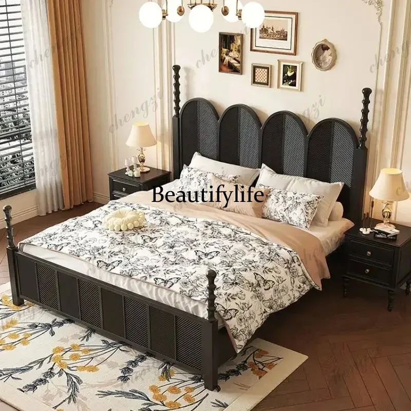 Comforter Frame Double Bed Adult Modern Italian Bedframe Full Size Double Bed Bedroom Storage Lit 2 Personnes Home