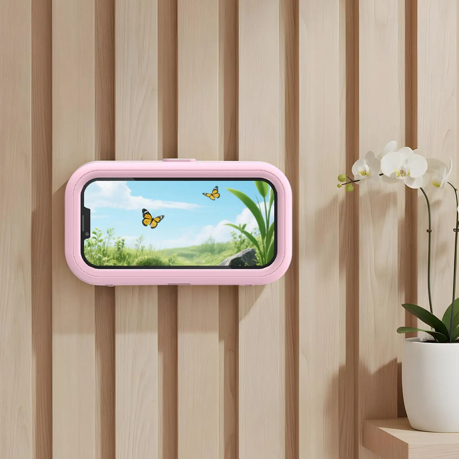 Bathroom Phone Holder 360 Degree Rotation Stand Touch Screen Bathroom Phone Mount For Mirror Kitchen Beach Bathtub Travel Gym