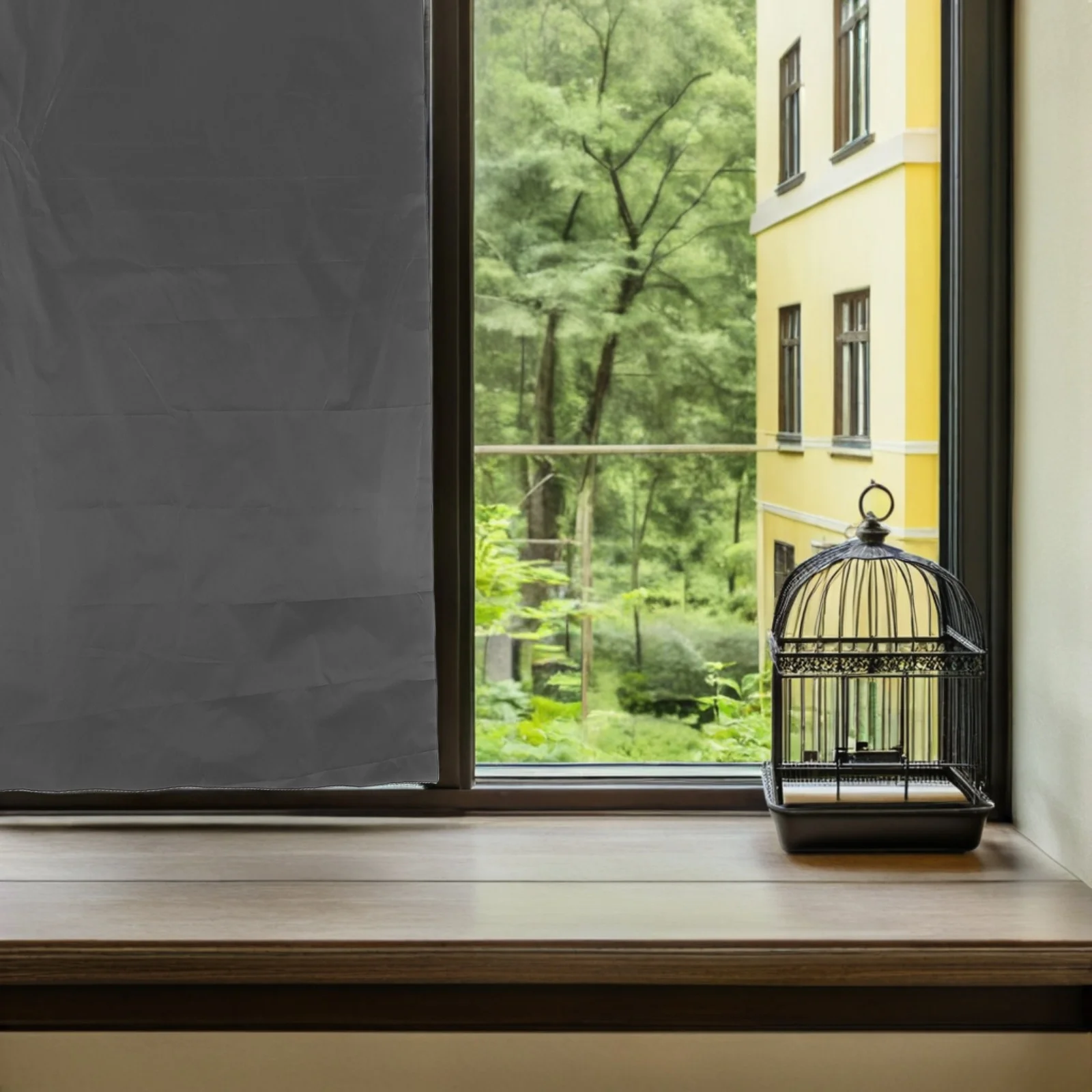 

Window Blackout Curtain 59 X 39 Inch Lightweight Portable Shade DIY Cuttable 420D Oxford Fabric for Temporary Setup Nursery