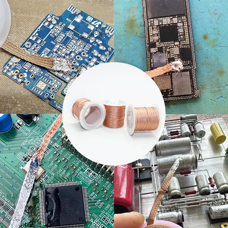 6M-20M Entlöten Geflecht Kupfer Schweißen Draht Solder Docht Saug Zinn Geflecht für Telefon Motherboard PCB Zinn löten Removal Tool – Detail 5