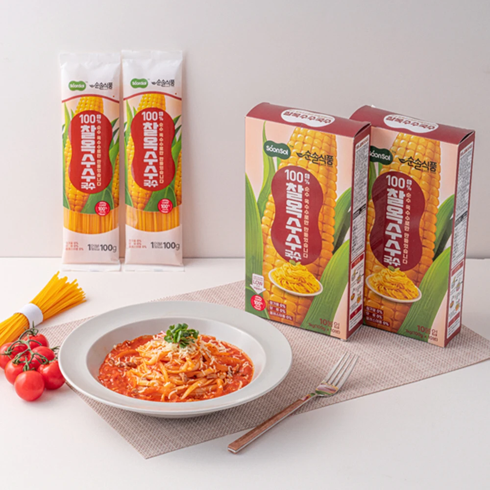 Soonsol 100% Glutinous Corn Noodles 1kg (100g x 10ea)