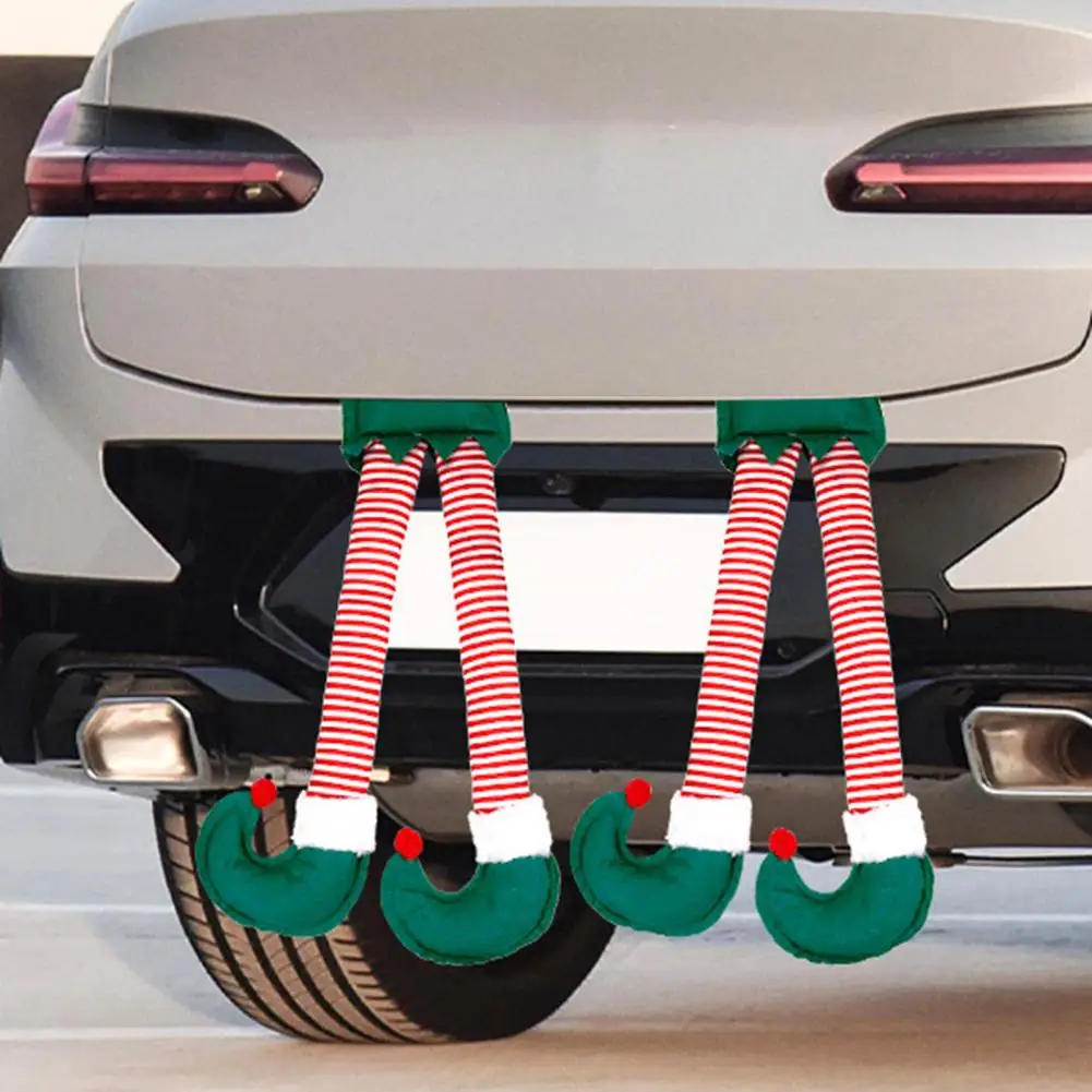 Christmas Elf Santa Legs Car Trunk Plush Elf Santa Leg Pendant Christmas Decor For Home Xmas Tree Pendants Hanging Ornaments