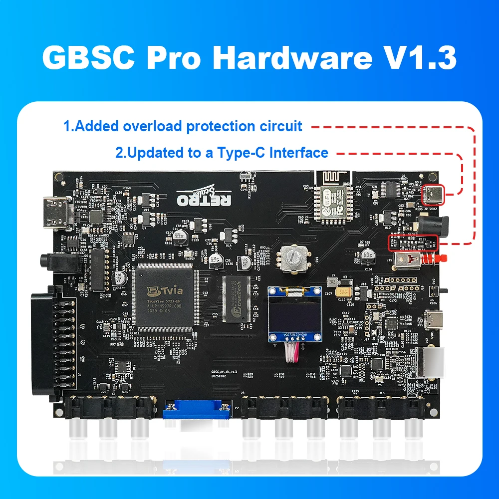 RetroScaler GBSC Pro GBS Control Scart RGBS YPbPr VGA مركب (AV) SV إلى HDMI محول صوت الفيديو لوحدات تحكم الألعاب الرجعية