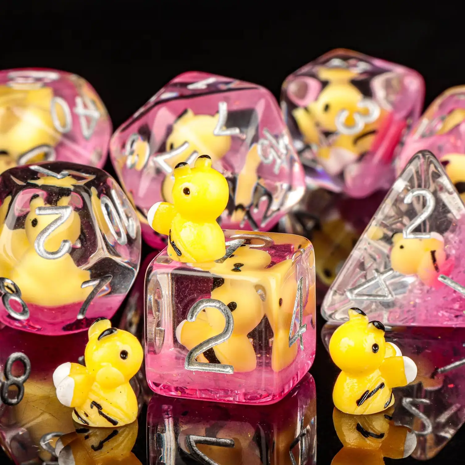 القنفذ الراتنج مجموعة نرد للزنزانات والتنينات DnD نرد متعدد السطوح الحيوان آر بي جي لعبة النرد D & D النرد لطيف الحيوان