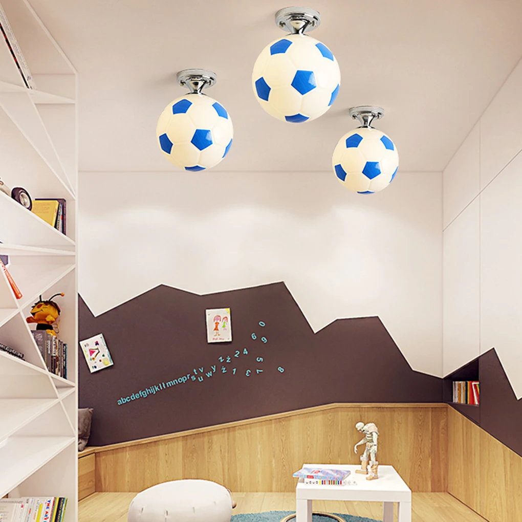 

Football Club Ceiling Lamp Cozy Atmosphere For Child S Room Wide Application Glass Premium Glass