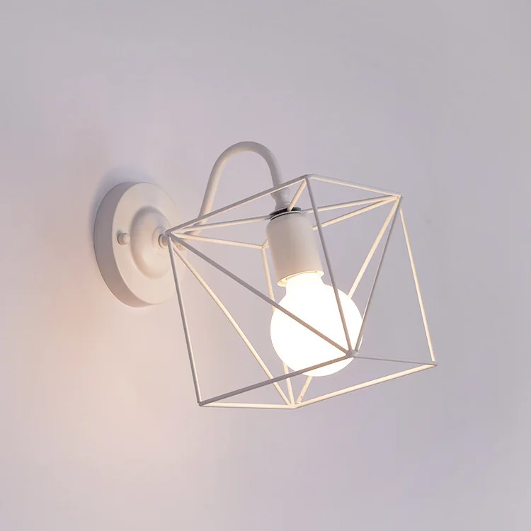 

Modern 3d Cube Led Indoor Wall Lamps Nordic Wrought Iron Wall Sconce Lighing Fixture Bedside Stairs Vanity Lights Room Home Deco