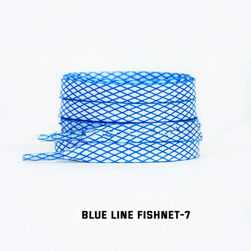 Flache, gestreifte Schnürsenkel im Batik-Stil für Sneaker, farbenfrohe, farbverlaufende Schnürsenkel, auffällige blaue Schnürsenkel, modische Schnürsenkel für Damen und Herren. – Detail 12