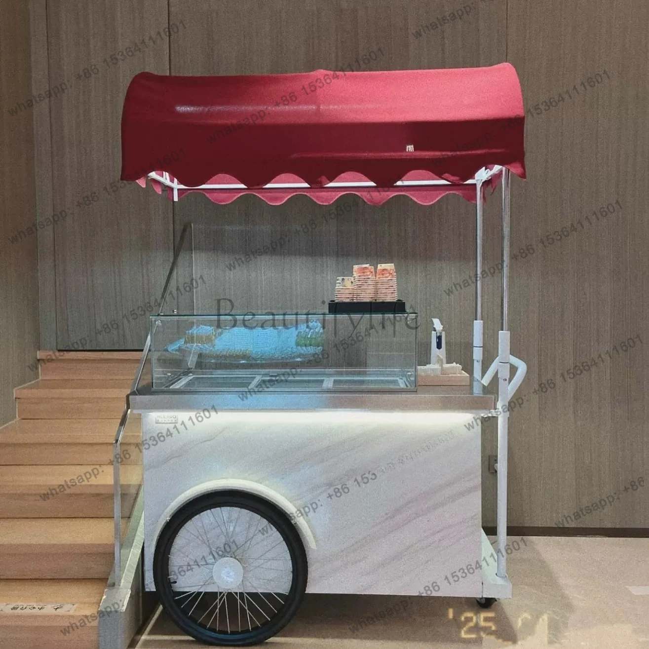 

Ice cream display truck mobile sales commercial stall drainage promotion custom float