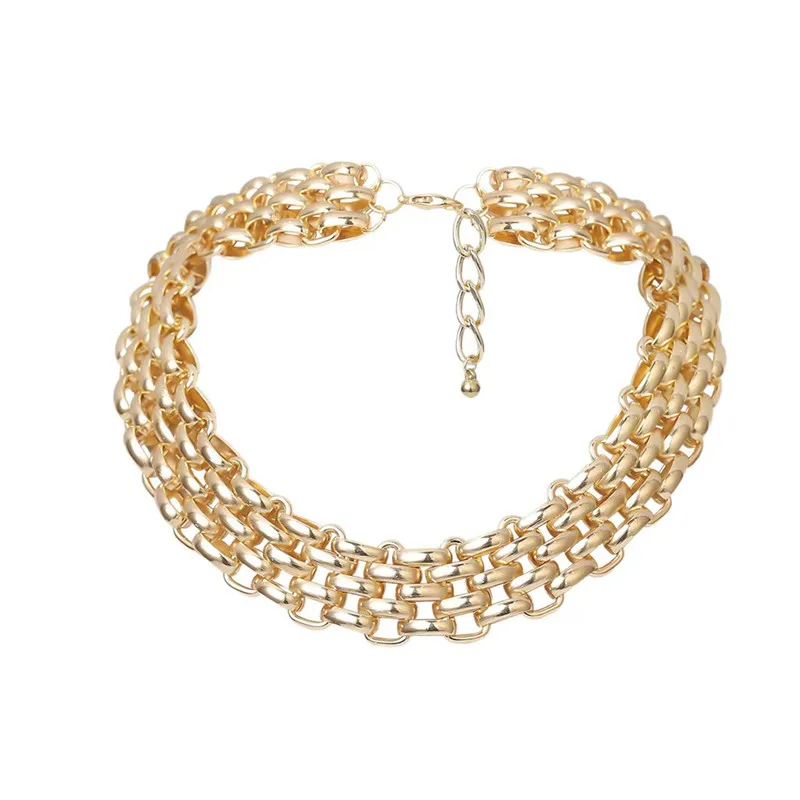 

Fashionable Oversized Metal Necklace for Women Simple Design High-End Sensation Clavicle Chain Jewelry for Daily Use And Parties