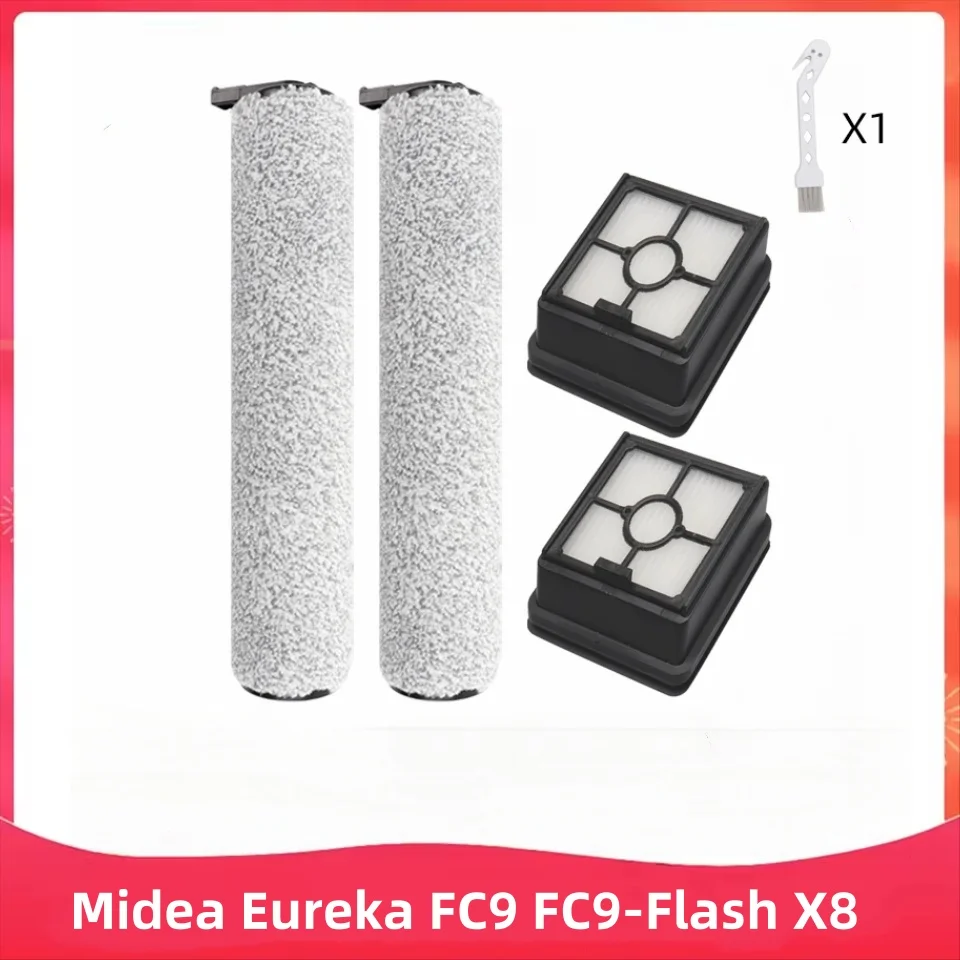 Peças para casa inteligente rolo escova hepa para midea eureka fc9 FC9-Flash x8 máquina de lavar chão robô aspirador acessórios