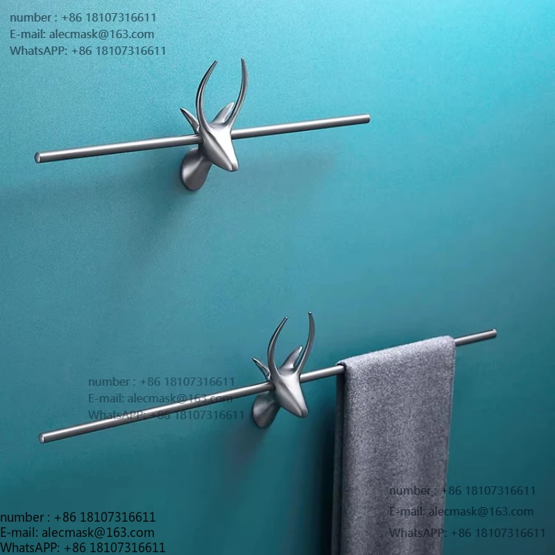 

Gun ash no punching creative towel bar bathroom towel rack minimalist style