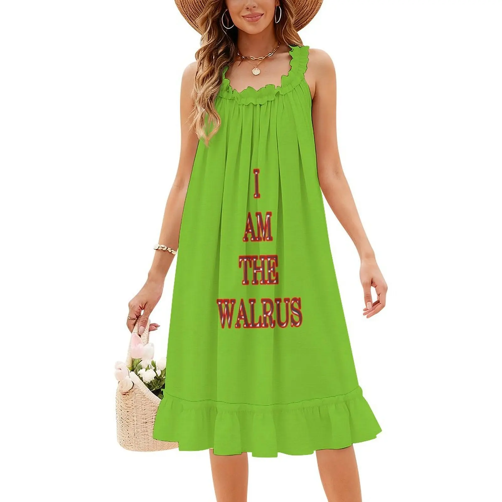 I Am The Walrus Floral Smock Dress For Women Spring Summer Casual Dress For Party I Am The Walrus I Am The Walrus The The #4