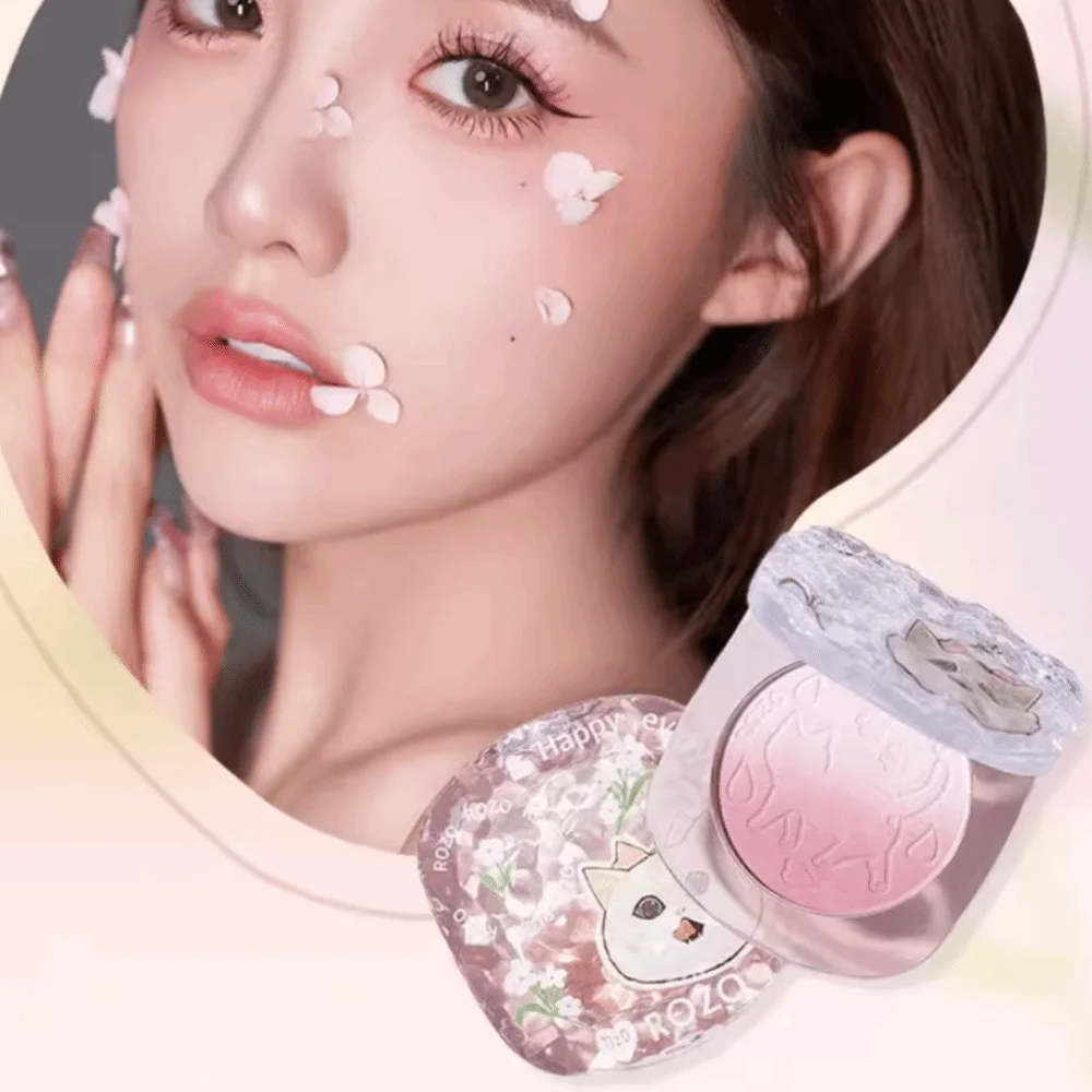 Perzik Roze Kleurverloop Blusher Matte Afwerking Fijne Flash Gezicht Blush Palette Natuurlijke Naakt Waterdichte Wang Tint Rouge