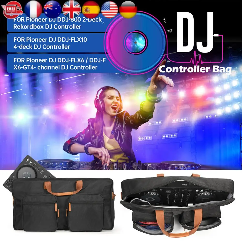 

Портативные сумки для хранения с мягкой подкладкой для DJ-контроллера, устойчивые к царапинам дорожные сумки для хранения для Pioneer DJ DDJ-800 DDJ-FLX104 FLX6