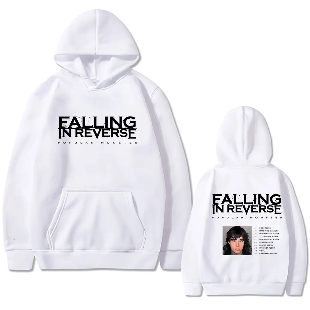 Famous Falling in Reverse Popular Monster Album Graphic Hoodie Ronnie Radke Hoodies Men Women Rock Metal Oversized Streetwear