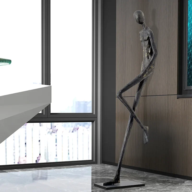 Floor-to-ceiling figure sculpture Hotel lobby Sales office Model room Creative soft decoration large ornament