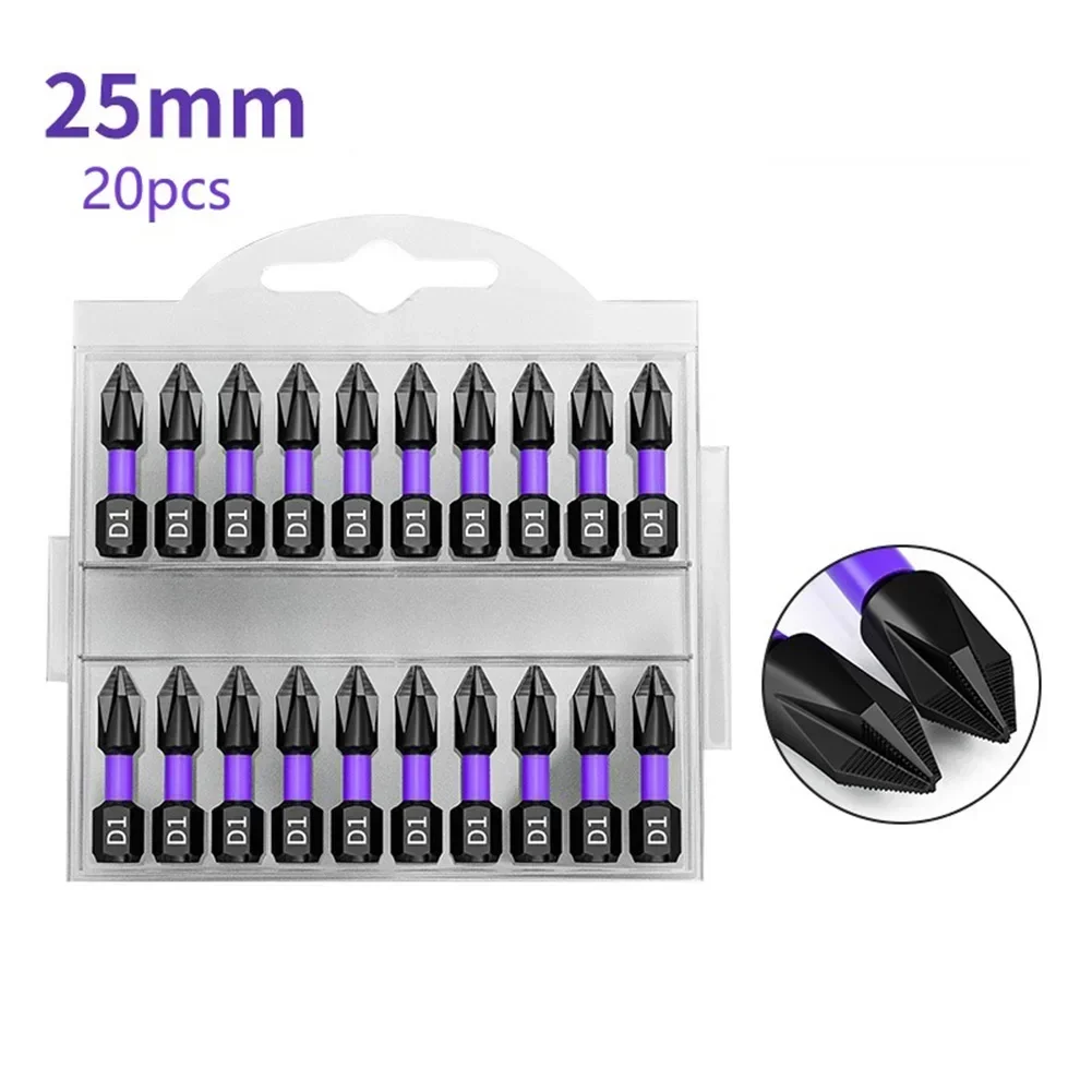 10/20pcs Batch Head Non-slip Cross Screwdriver Accessories PH2 Magnetic Batch Head Hardness Drill Bit Hand Tools Spare Parts