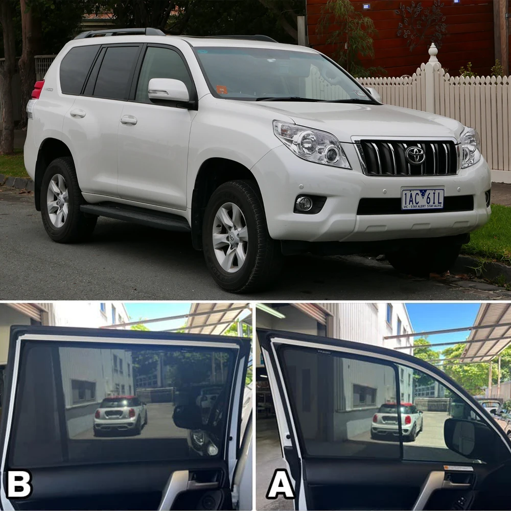 For Toyota LAND CRUISER PRADO J150 2010-2023 Magnetic Car Sunshade Front Windshield Curtain Rear Side Baby Window Sun Shade