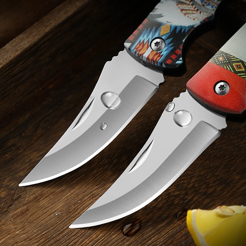 Knife Folding knife Outdoor pocket knife Folding knife Wilderness camping portable stainless steel outdoor knife fruit knife