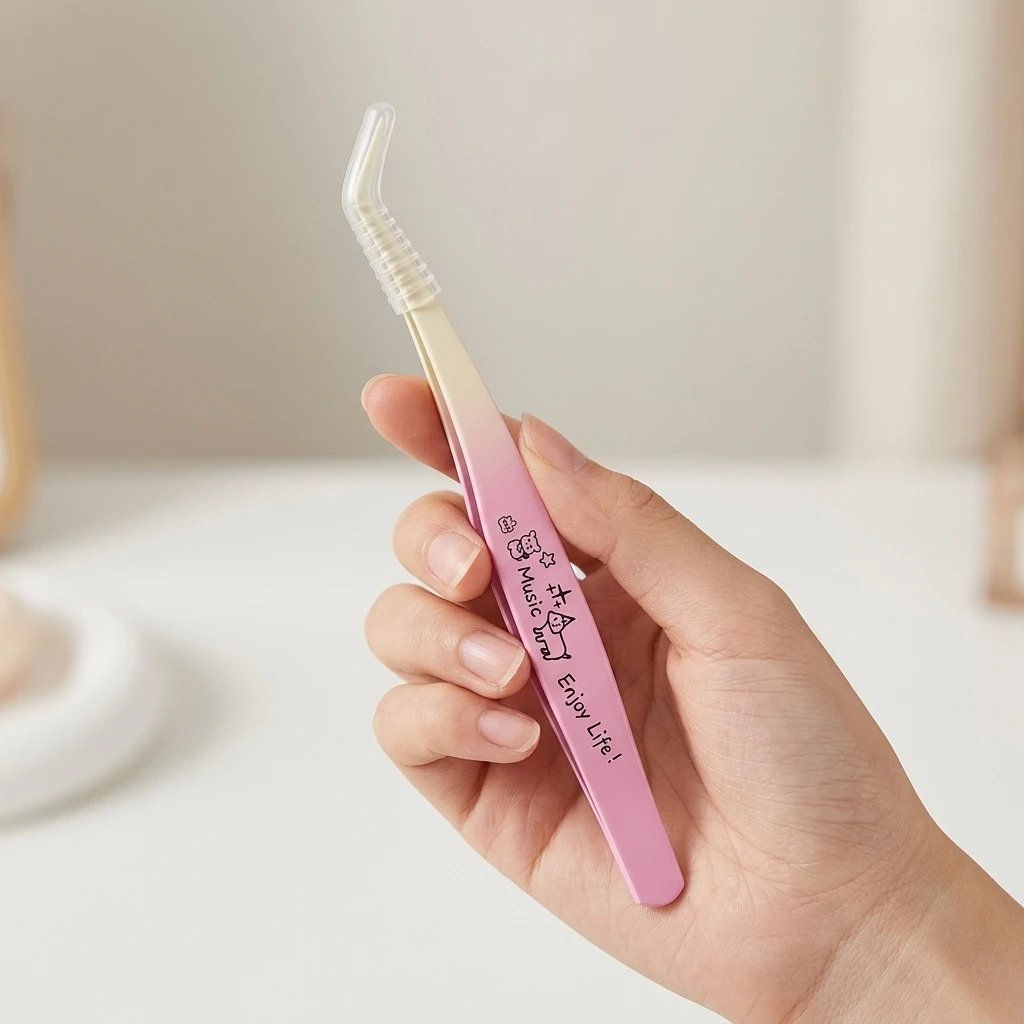 Stainless Steel Eyelash Tweezers Gradient Lash Extension Tool 304 Steel Tweezer for False Eyelashes Tools
