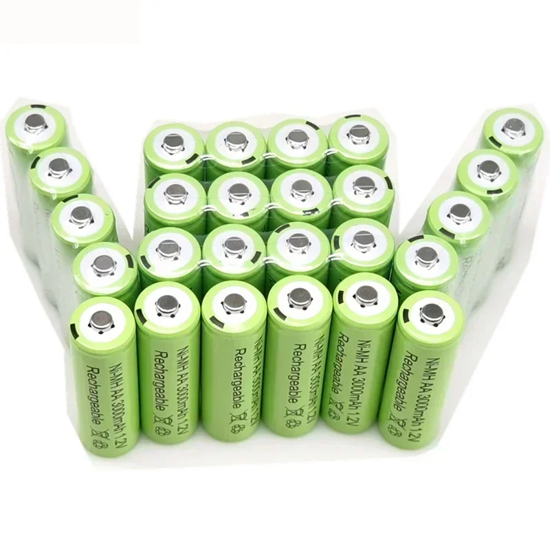 AA 1.2 V 3000mAh Ni-MH 1.2 V Batteries Green Rechargeable Battery Garden Solar Lamp LED Flashlight Lantern Lamp Flashlight