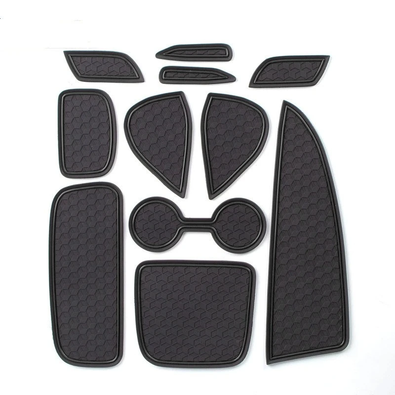 For Toyota Yaris 2020 2021 Rubber Anti-slip Mat Door Groove Cup Pad Phone Cushion Gate Slot Coaster Car Interior Accessories view 5