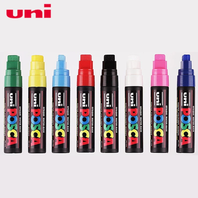 One Piece Uni Posca PC-17K Paint Marker Pen-Extra Broad Tip-15mm 8colors available rotulador